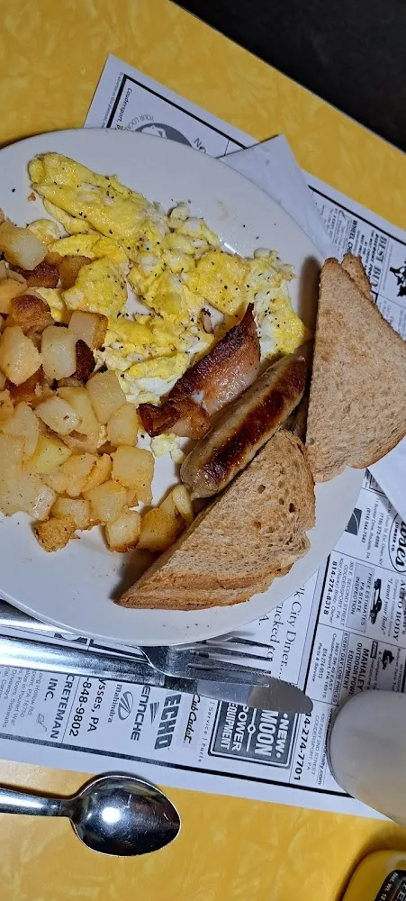 Bacon Sausage and Scrambled Egg