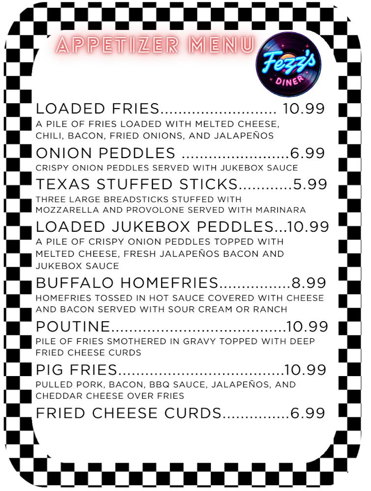 Fezz's Community Diner Menu image 3
